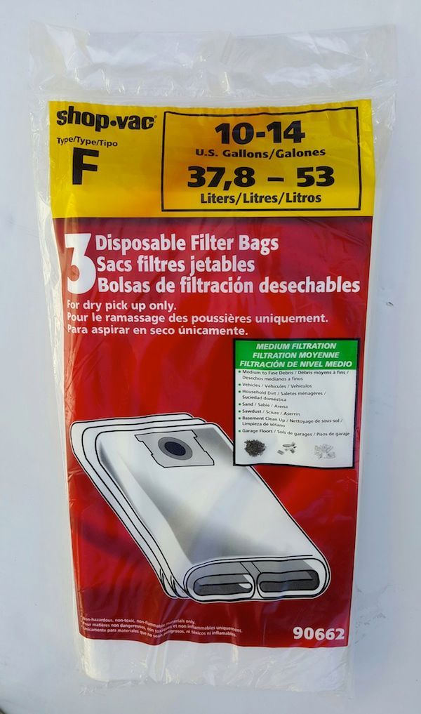 Bolsa para aspiradora shop vac 10 14 glaspiradora