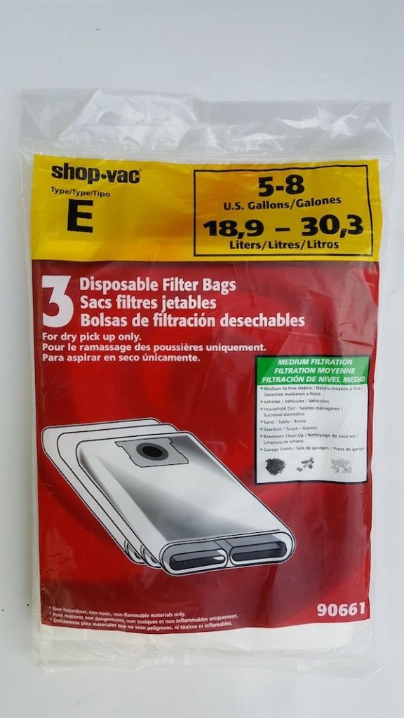 Bolsa para aspiradora. shop. vac 5 8