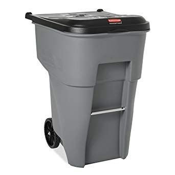 Cesto Rubbermaid 95 gl con llantas y tapa