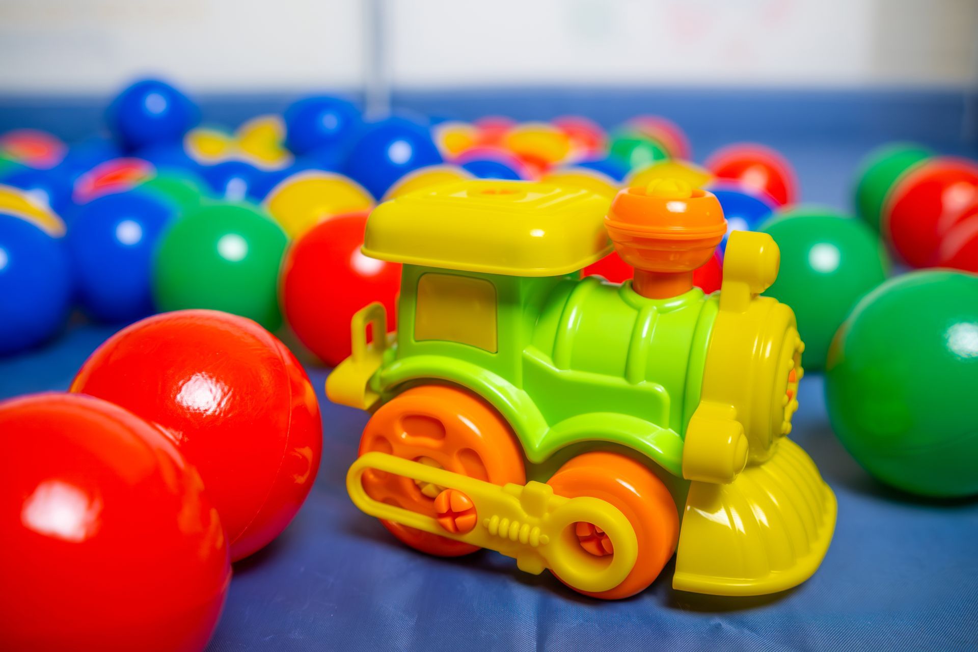 A photo of plastic toys.