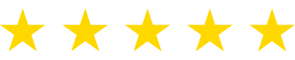 A row of yellow stars on a white background.