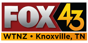 The logo for fox 43 wtnz knoxville tn