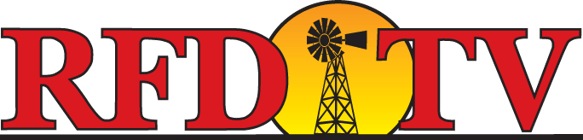 A logo for red tv with a windmill in the middle