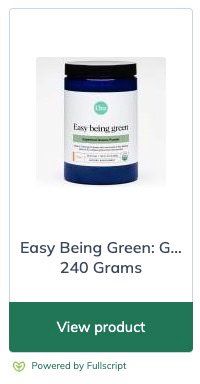 practitioner grade antioxidant supplements A picture of a bottle of easy being green g 240 grams.
