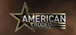 A logo for the american rodeo with a star in the center