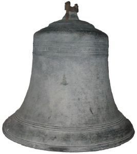 A large bell with a lion on top of it st mary's atherstone warwickshire