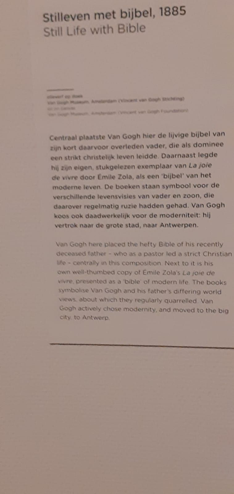 A piece of paper that says ' schrijven met bibel 1885 ' on it