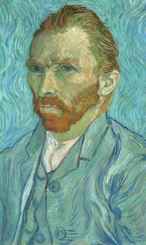 It is a painting of vincent van gogh with a beard.