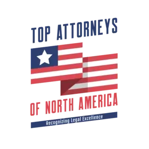 A logo for top attorneys of north america