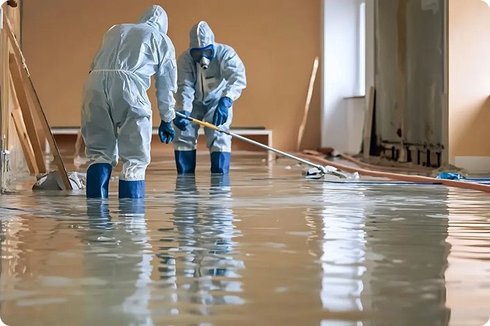 Water damage extraction in a flooded home