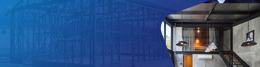 Building With a Balcony and Stairs on a Blue Background — Mayric Engineering in Taree, NSW