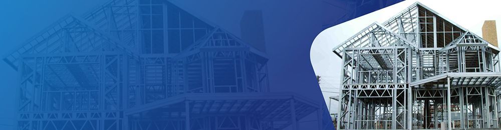 Picture of a House Under Construction on a Blue Background — Mayric Engineering in Taree, NSW