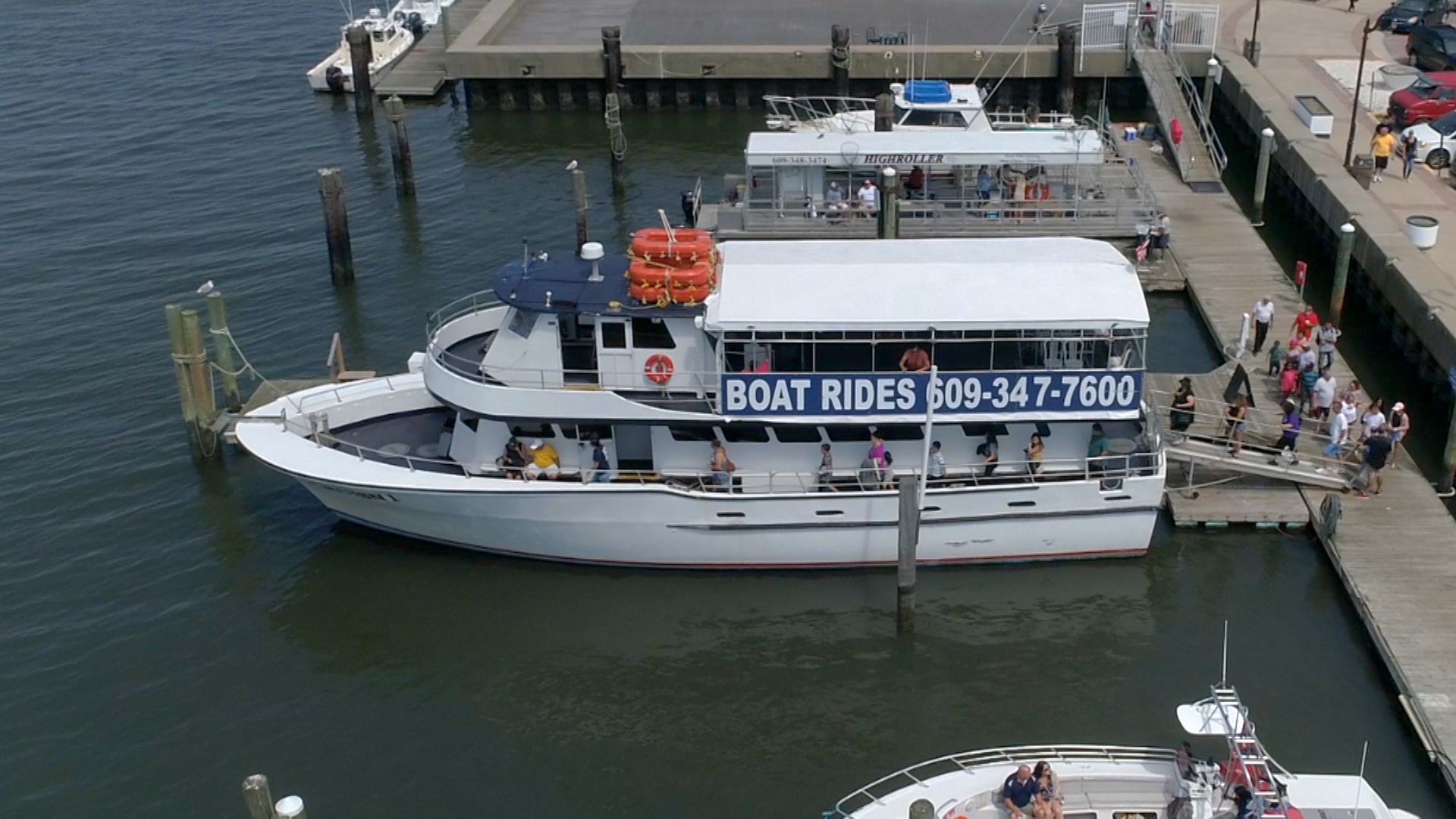 White boat with 