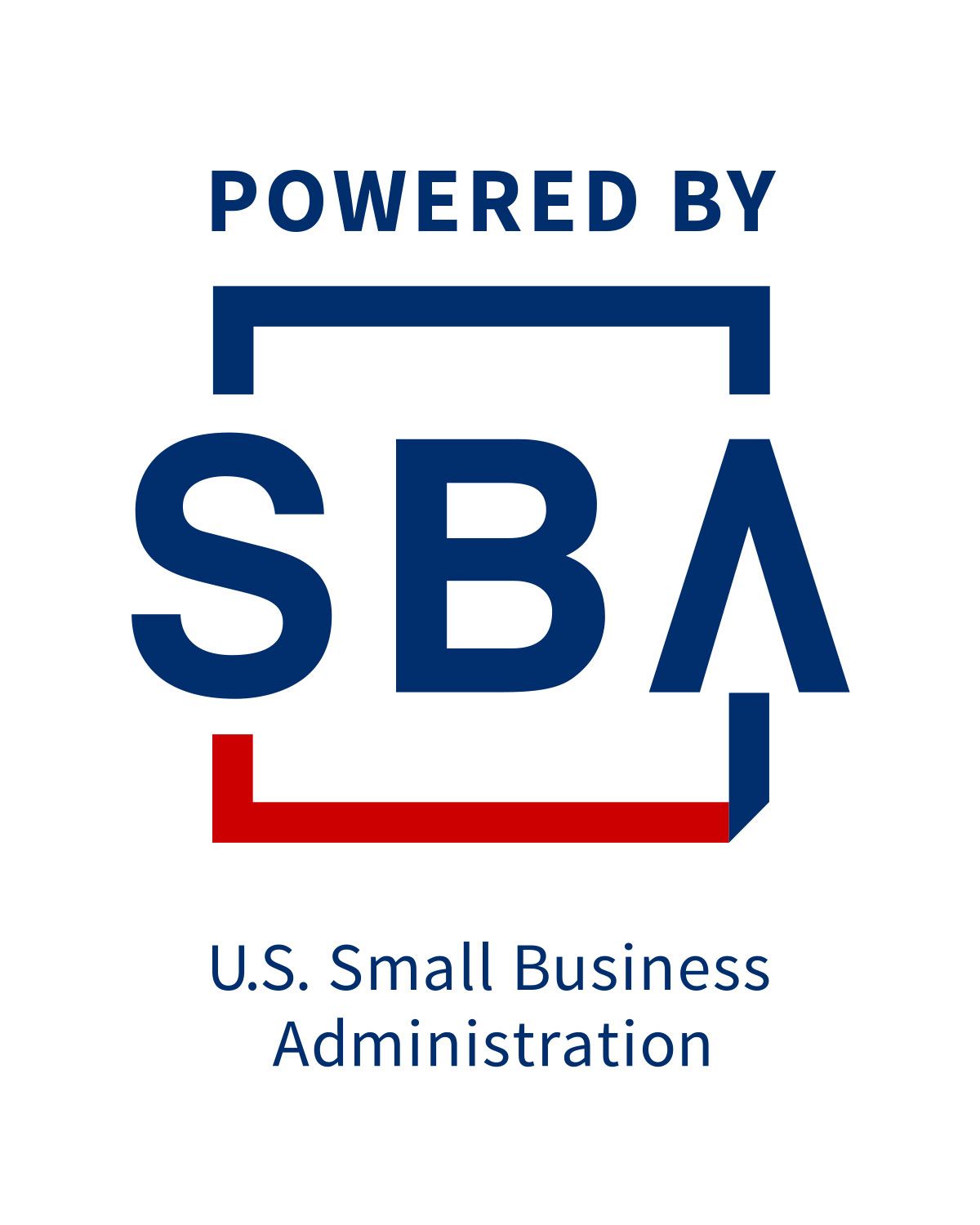 Logo for the U.S. Small Business Administration, featuring blue text