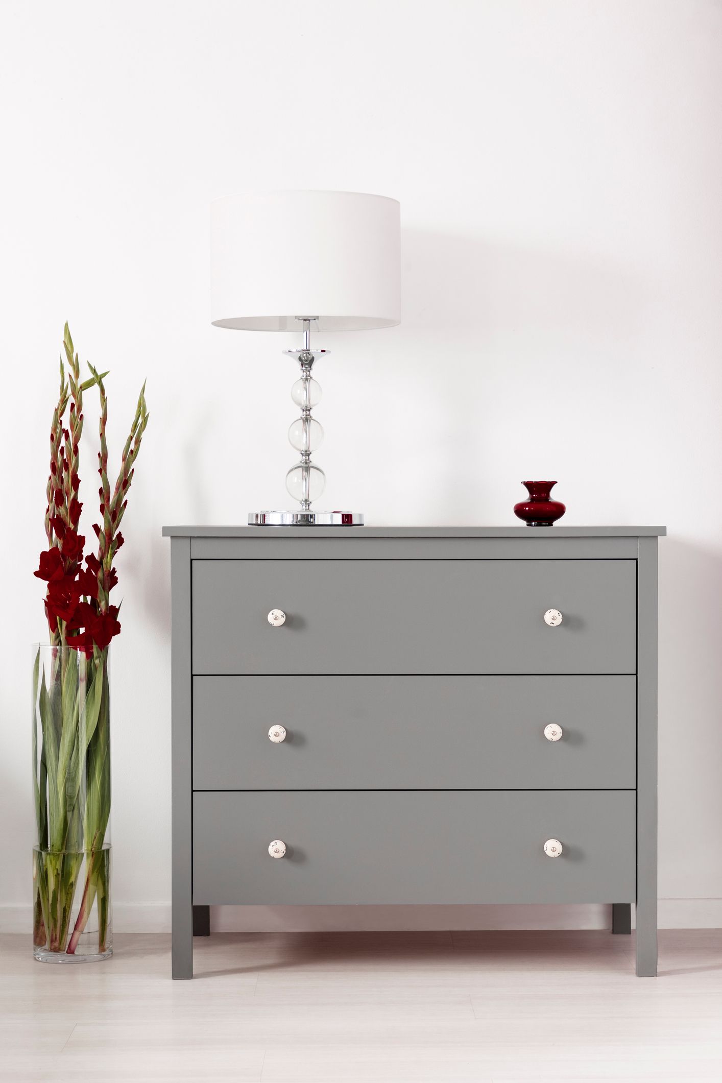 Grey Dresser with a Lamp on Top — Gold Coast, QLD — Furniture N More