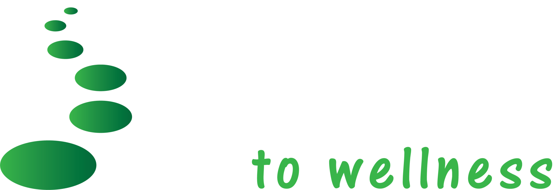 Green path of ovals leads to the words 