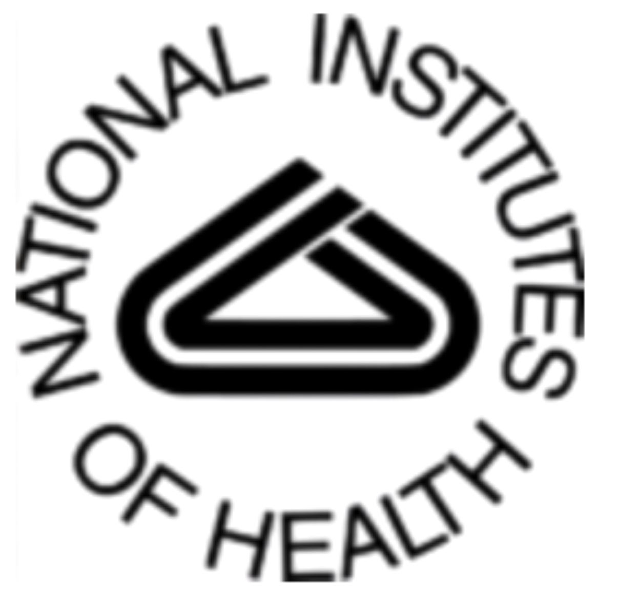 National Institutes of Health black circular logo on a white background