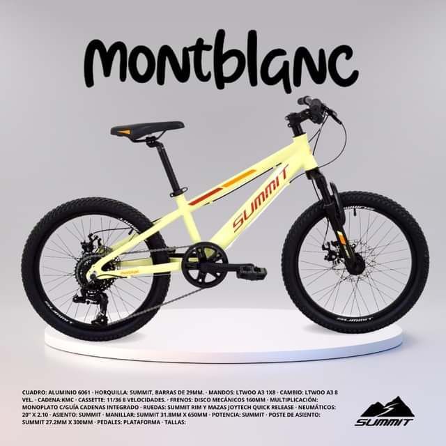 Bicicleta Rod. 20 Summit MontBlanc Aluminio 8 velocidades