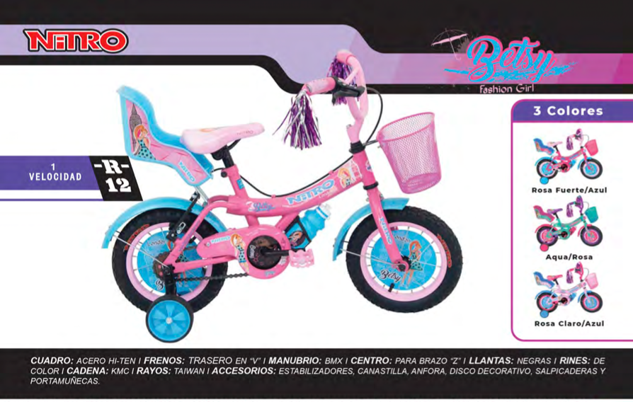 Bicicleta R.12 Nitro Betsy