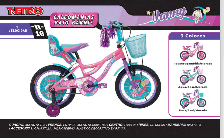 Bicicleta R16 Nitro Vanny
