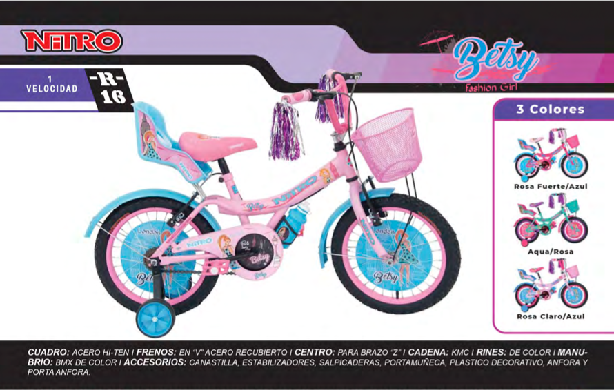 Bicicleta R. 16 Nitro Betsy