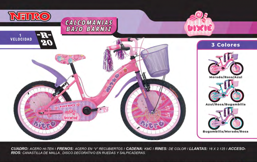 Bicicleta R.20 Nitro Dixie
