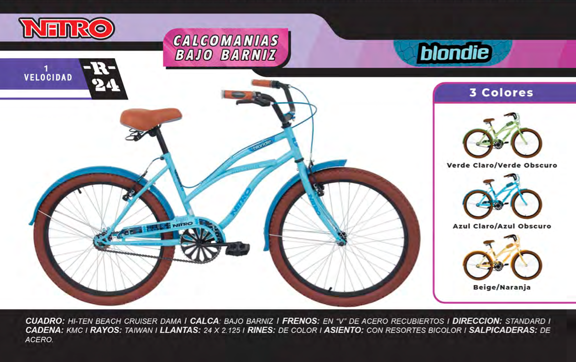 Bicicleta R.24 Beach Cruiser Blondie