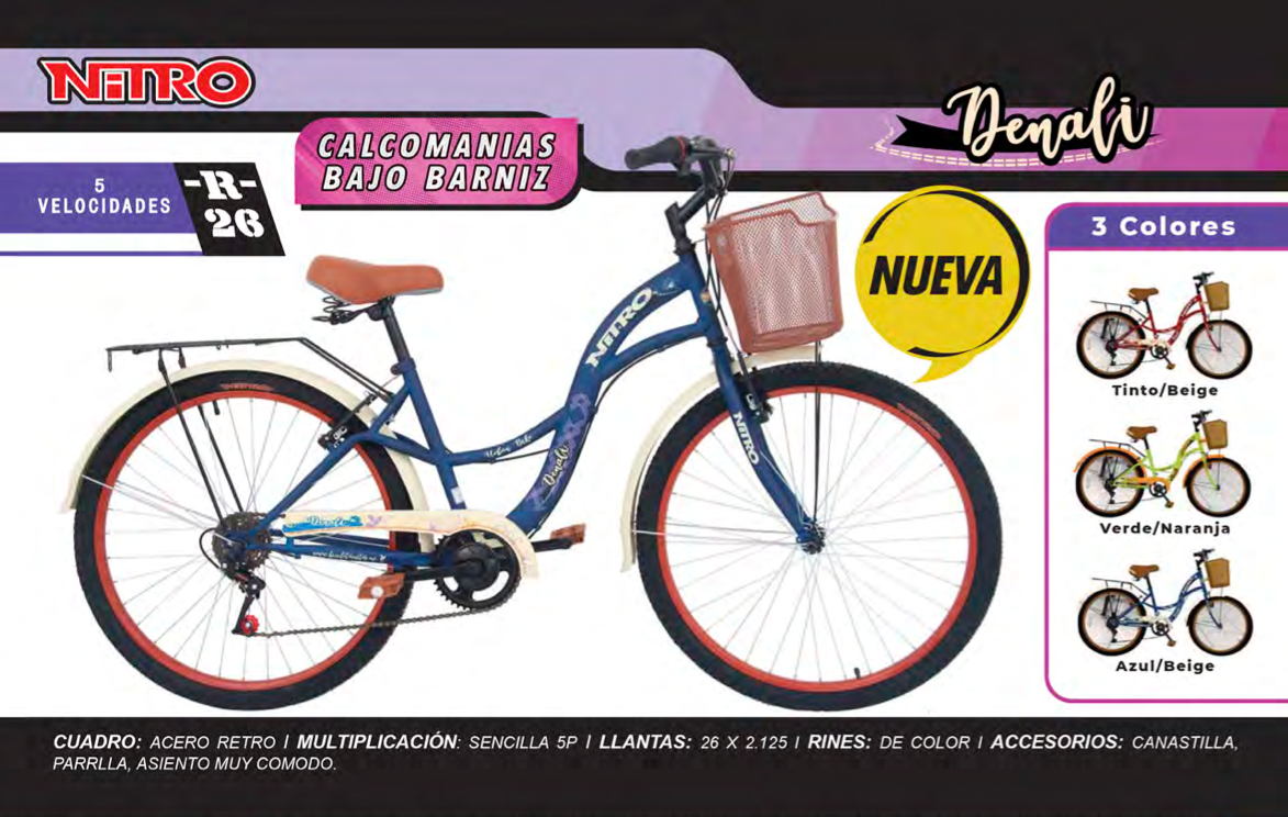 Bicicleta R. 26 Nitro Denali Urbana
