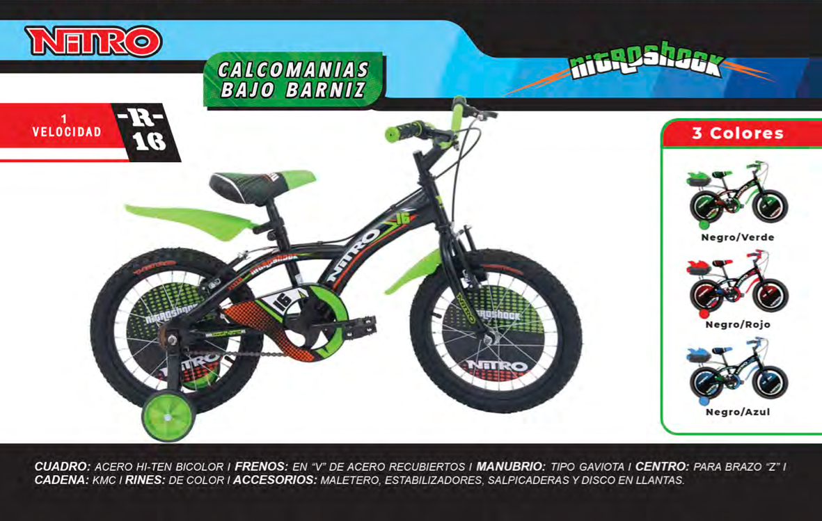 Bicicleta R. 16 Nitro Nitroshock