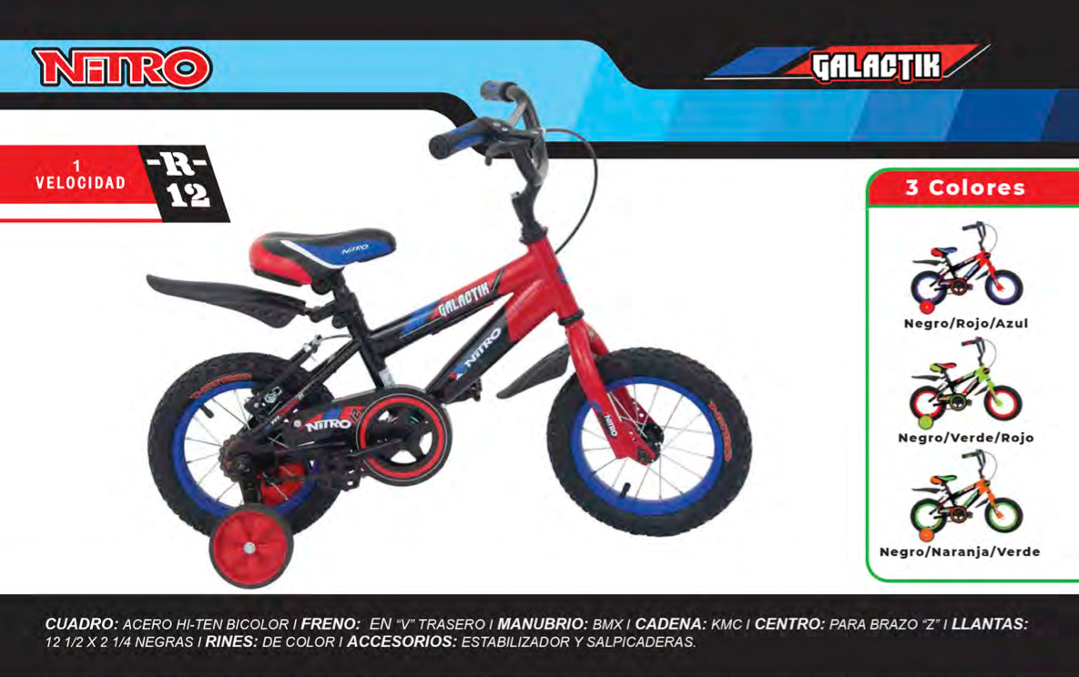 Bicicleta Rod.12 Nitro Galactik