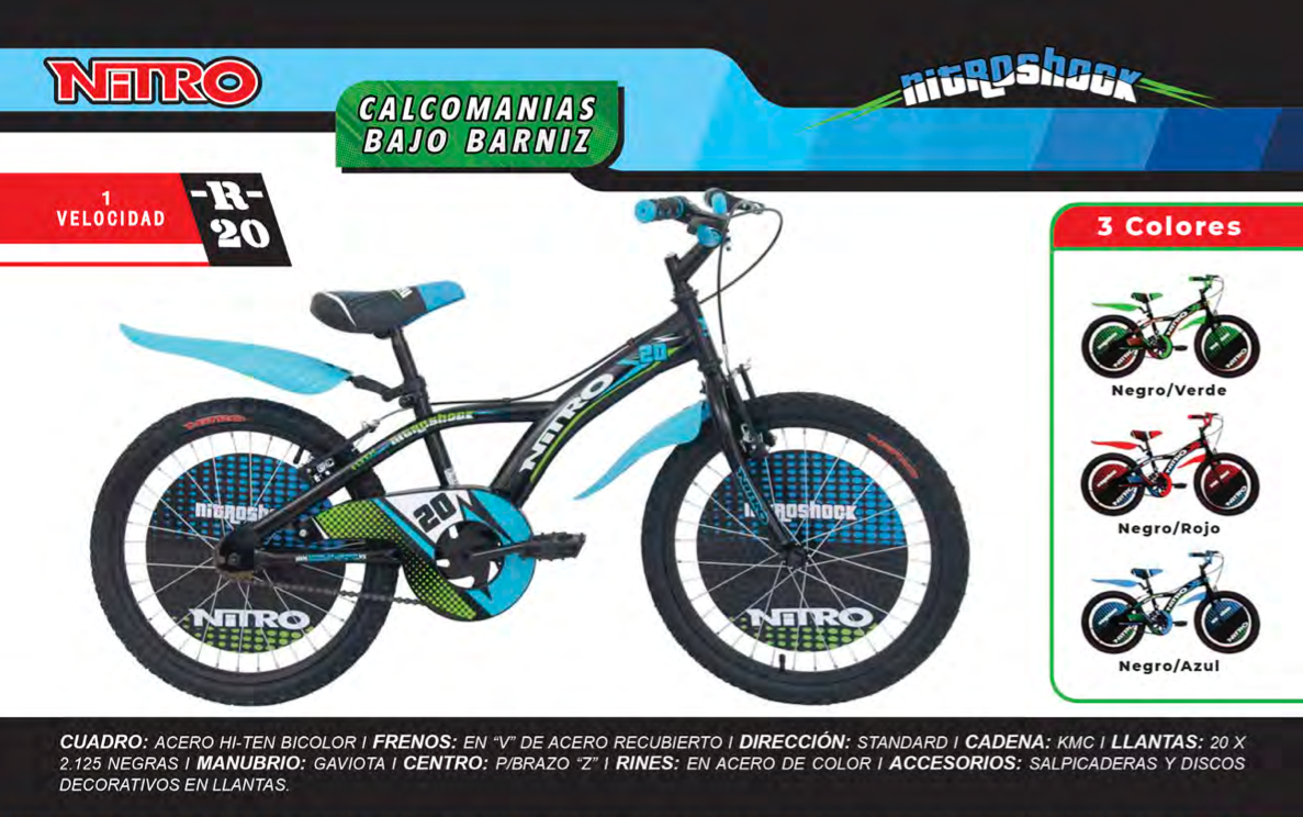 Bicicleta Rod.20 Nitro Nitroshock