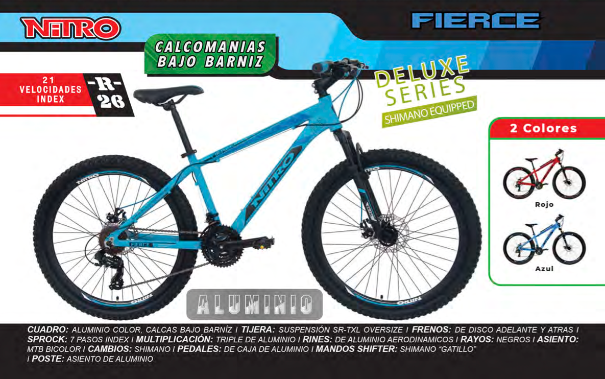 Bicicleta de montaña Rod.26 Nitro Fierce