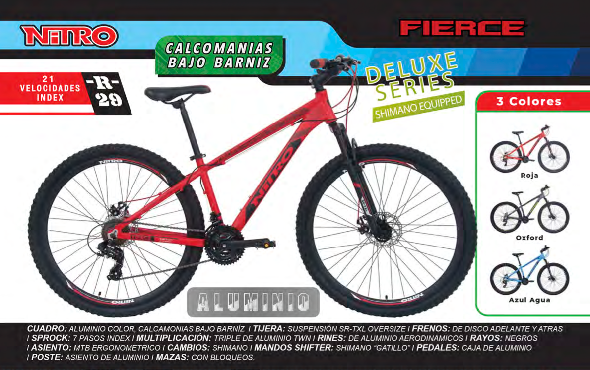 Bicicleta de montaña Rod.29 Nitro Fierce