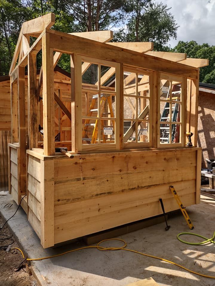 wooden rustic shed