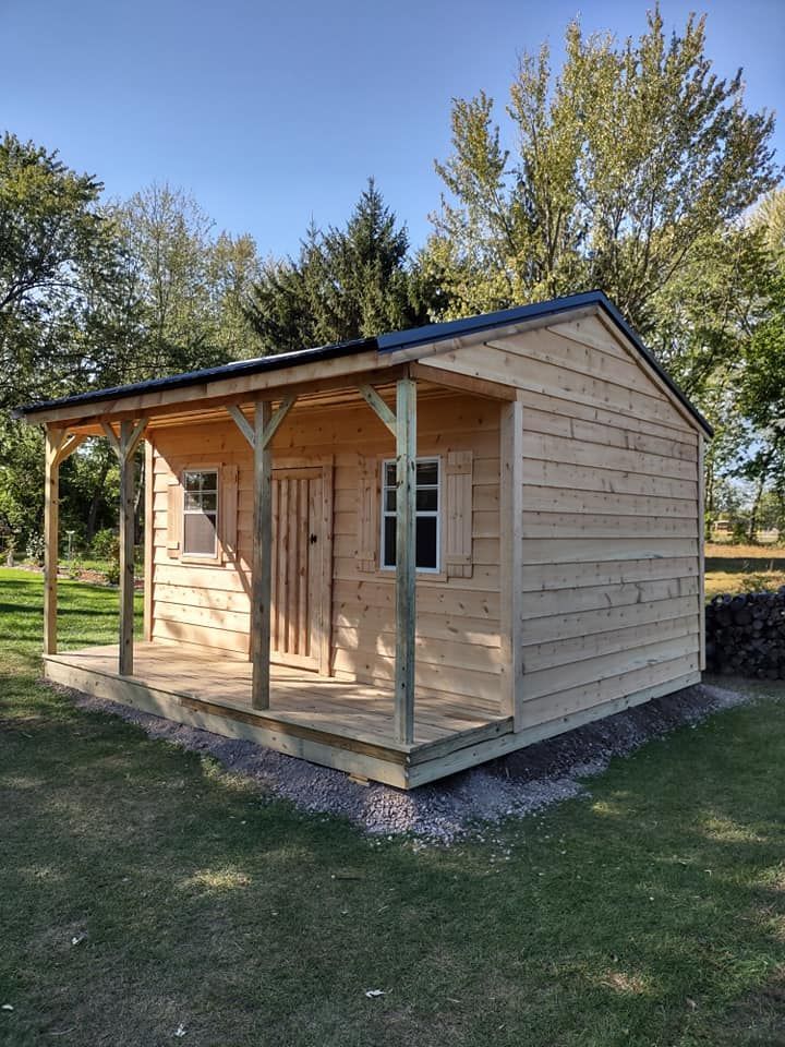 wooden rustic shed