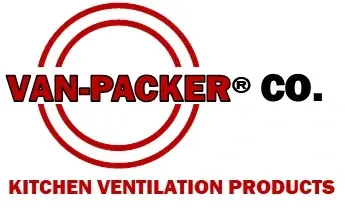 Van-Packer Co. logo in red and black with circular emblem and “Kitchen Ventilation Products” text