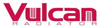 Vulcam Radiator logo in red on a white background
