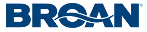 BROAN logo in blue and white