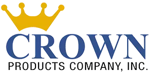 Crown Products Company, Inc. logo with a gold crown above blue and black text