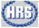 HRS logo in white letters inside a blue oval border
