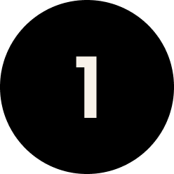 Black circle with the number
