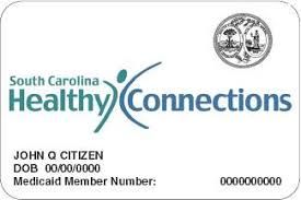 A south carolina healthy connections card with a medical member number.