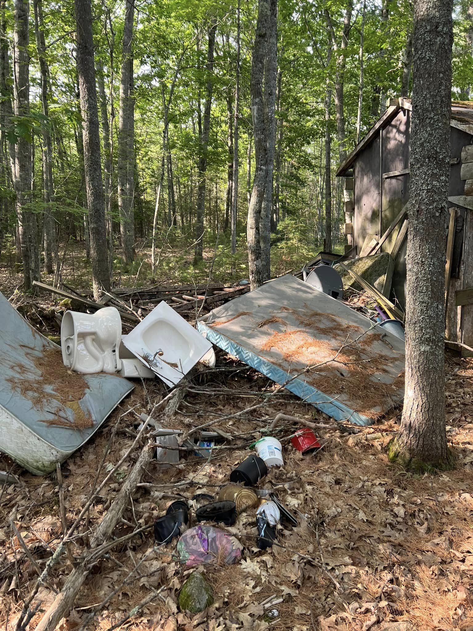 junk removal, property cleanups, cleanouts, bangor me, thibodeau services