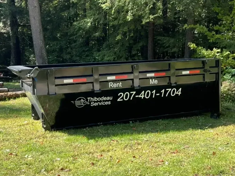 dumpster rentals, junk removal, dumpster rental company near me, bangor me, thibodeau services