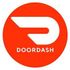 DoorDash logo: white stylized “D” on a red circle with “DOORDASH” below.