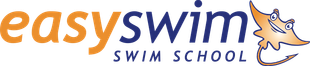 A logo for easyswim swim school with a stingray on it