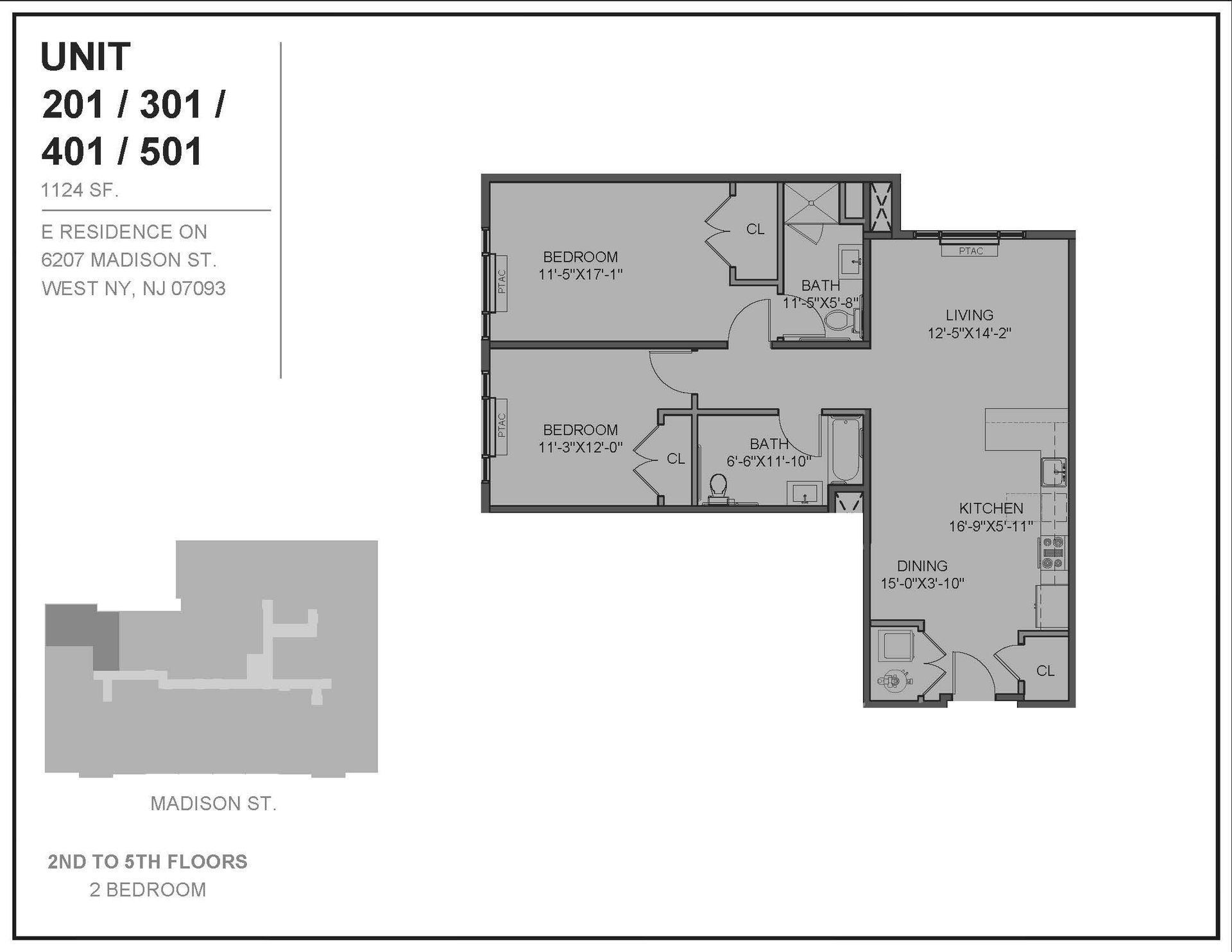 Floor Plan for the units ending in 01