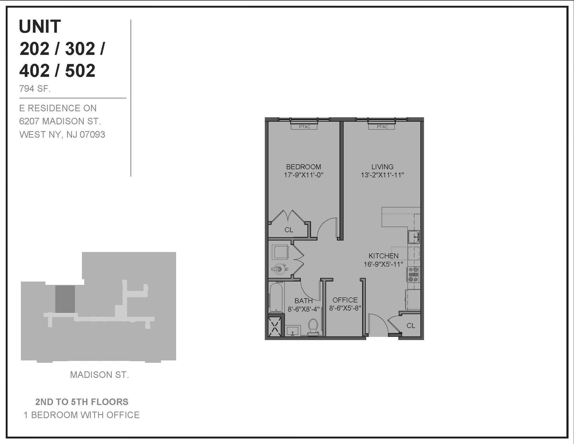 Floor Plan for the units ending in 02