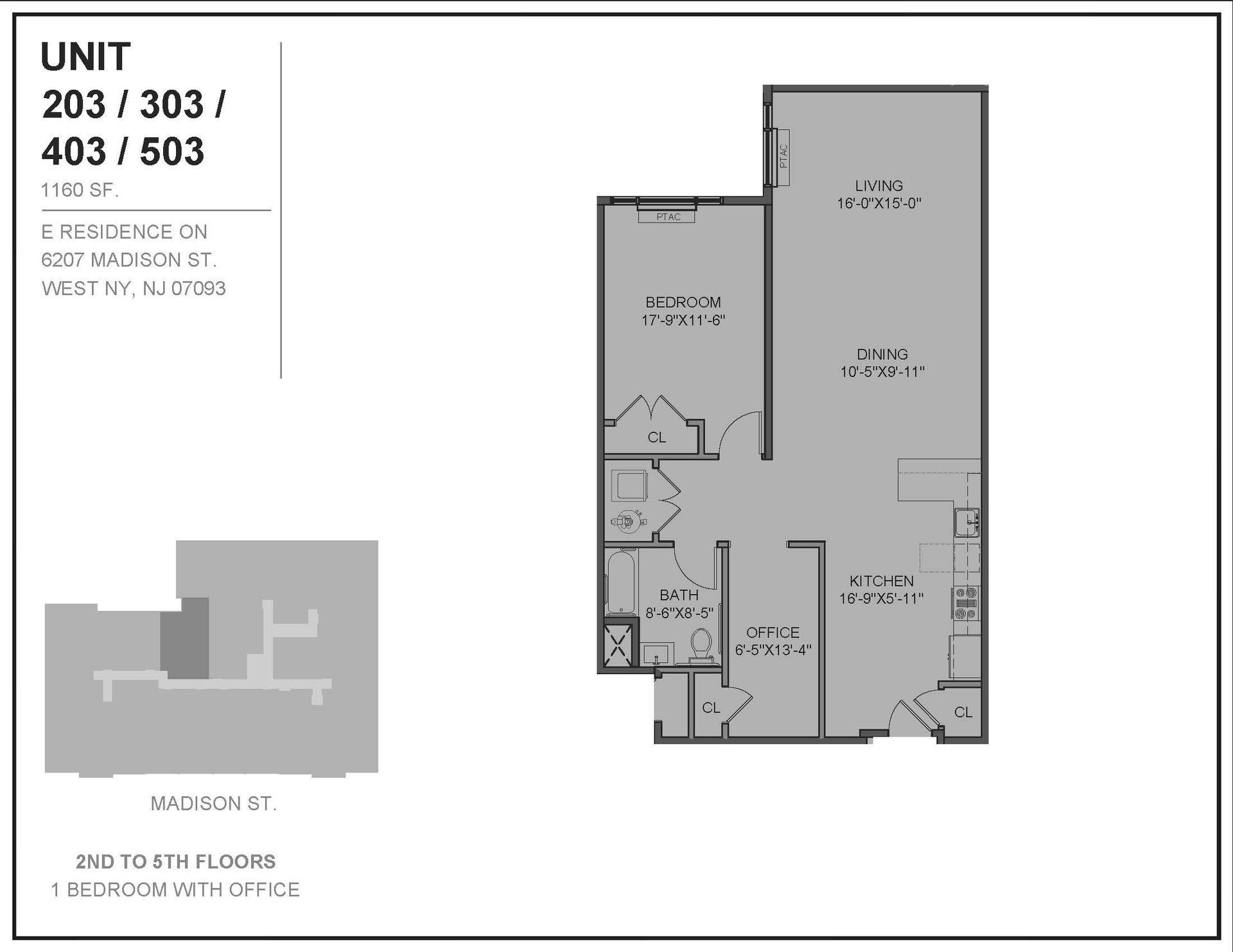 Floor Plan for the units ending in 03