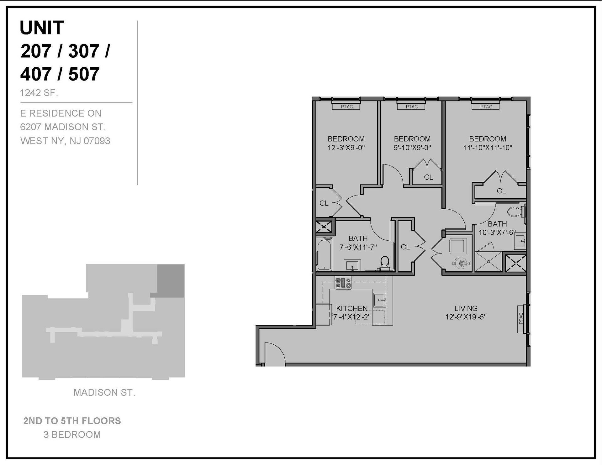 Floor Plan for the units ending in 07